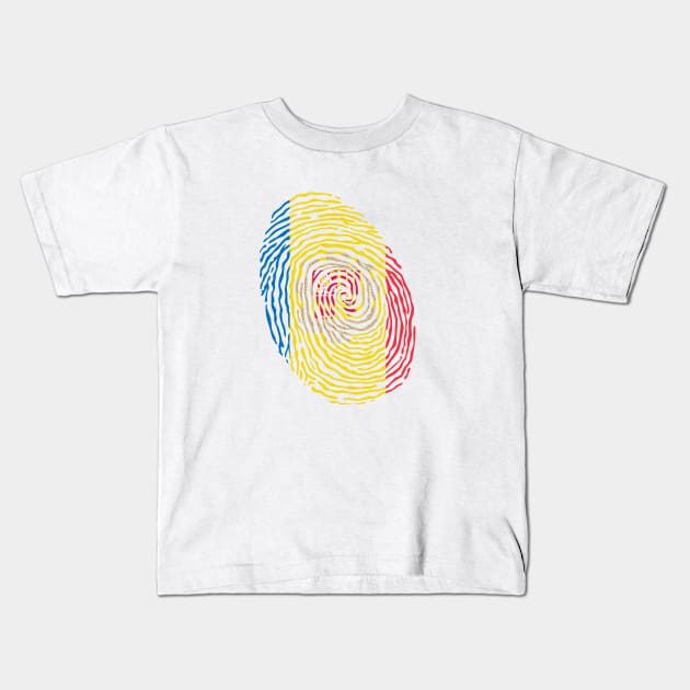 Andorra Fingerprint Kids T-Shirt by KindlyHarlot